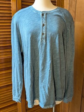 Marine Layer Men's Slate Blue Long-Sleeve Henley